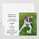 Mijn mens krijgt een gehuwde foto om de save the date (Voorkant / Achterkant)