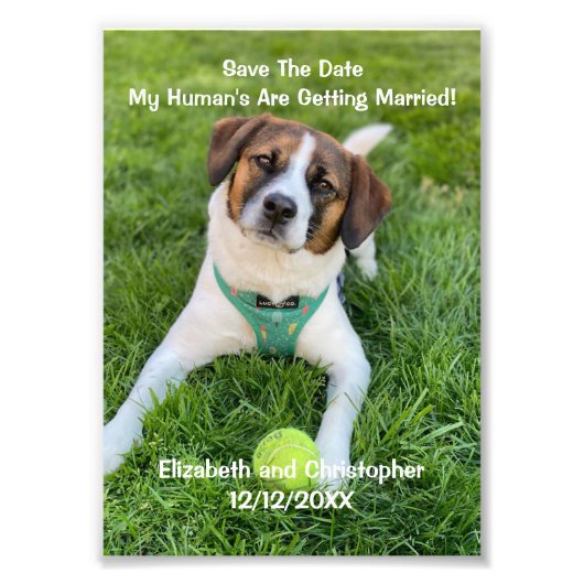 Mijn mens wordt getrouwd met Verloving Foto Afdruk (Voorkant)