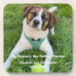 Mijn mens wordt getrouwd met Verloving Foto Bier Onderzetter