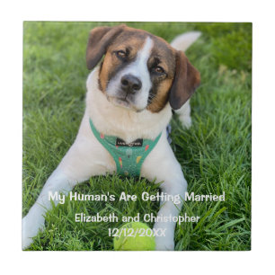 Mijn mens wordt getrouwd met Verloving Foto Tegeltje