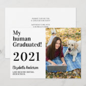 Mijn menselijk gediplomeerd Funny Dog 2021 Foto Af Kaart (Voorkant / Achterkant)