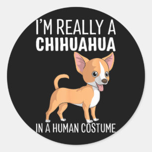 Mijn menselijke kostuum ik ben een Chihuahua hond Ronde Sticker