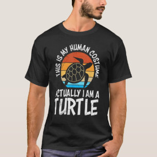 Mijn menselijke kostuum Ik ben een schildpad T-shirt