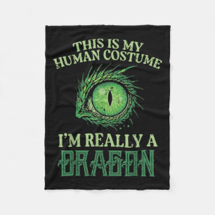 Mijn menselijke kostuum in echt Dragon Halloween M Fleece Deken