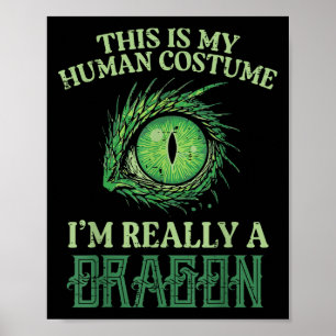Mijn menselijke kostuum in echt Dragon Halloween M Poster