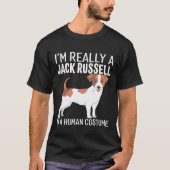 Mijn menselijke kostuum is een echt Jack Russell D T-shirt (Voorkant)