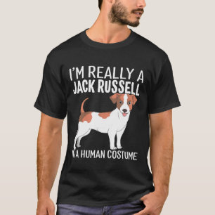 Mijn menselijke kostuum is een echt Jack Russell D T-shirt
