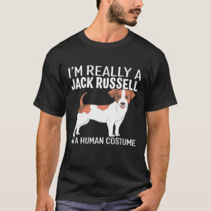 Mijn menselijke kostuum is een echt Jack Russell D T-shirt