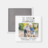 Mijn mensen die getrouwd zijn met een hondfoto red magneet (Voorkant / Achterkant)