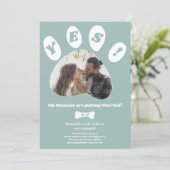 Mijn mensen die getrouwd zijn met een verloving fo aankondiging (Staand voorkant)