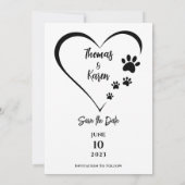 Mijn mensen die trouwen sparen de datum kaart (Achterkant)