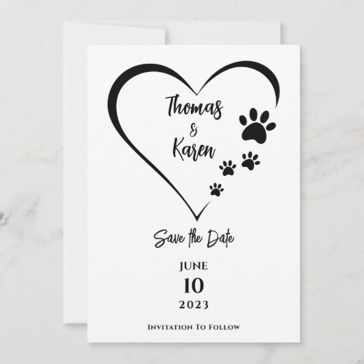 Mijn mensen die trouwen sparen de datum kaart (Achterkant)