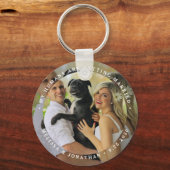 Mijn Mensen Gaan Trouwen Aangepaste Hond Foto Sleutelhanger (Voorkant)