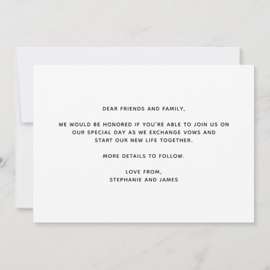 Mijn Mensen Gaan Trouwen Aangepaste Huisdier Bruil Save The Date (Achterkant)