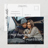 Mijn mensen gaan trouwen aankondigingskaart (Voorkant / Achterkant)