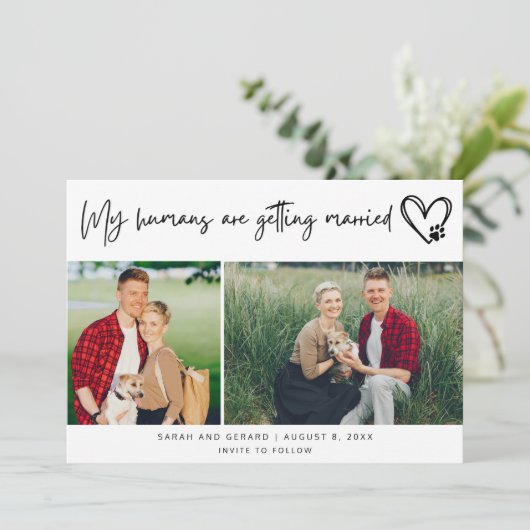 Mijn mensen gaan trouwen, de datum redden save the date (Staand voorkant)