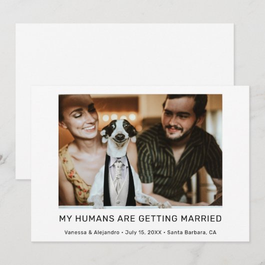 Mijn Mensen Gaan Trouwen Foto Aankondiging  (Voorkant / Achterkant)