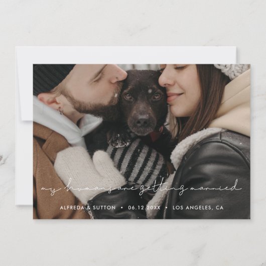 Mijn mensen gaan trouwen Foto Pet Aankondiging (Voorkant)