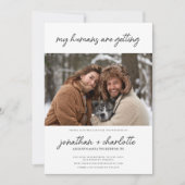 Mijn Mensen Gaan Trouwen Grappige Hondenbruiloft Save The Date (Voorkant)