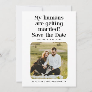 Mijn Mensen Gaan Trouwen   Grappige Huisdierfoto Save The Date
