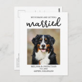 Mijn mensen gaan trouwen | Hond Bewaar de datum Briefkaart (Voorkant / Achterkant)