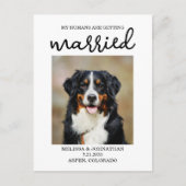 Mijn mensen gaan trouwen | Hond Bewaar de datum Briefkaart (Voorkant)