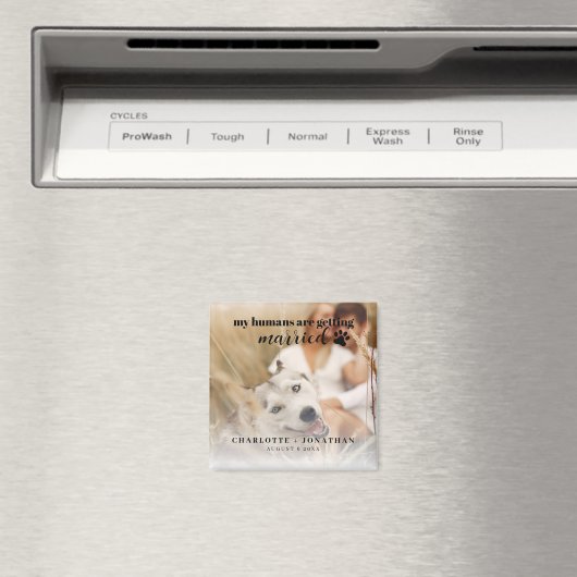 Mijn mensen gaan trouwen Hond redden van de datum Magneet (Insitu (Vaatwasser))