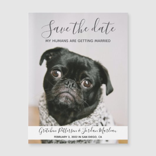 Mijn Mensen Gaan Trouwen Hond Save The Date (Voorkant)