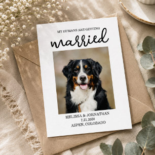 Mijn Mensen Gaan Trouwen Hond Save the Date Briefkaart