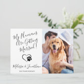 Mijn Mensen Gaan Trouwen Huisdier Hond Verloving Aankondiging (Staand voorkant)