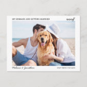 Mijn Mensen Gaan Trouwen Huisdier Trouwt Uitgebrei Aankondigingskaart (Voorkant)