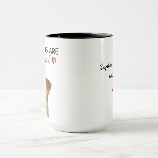 Mijn mensen gaan trouwen met Funny Dog Verloving Mok (Midden)