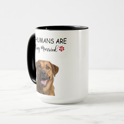 Mijn mensen gaan trouwen met Funny Dog Verloving Mok (Voorkant links)