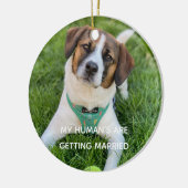 Mijn Mensen Gaan Trouwen Verlovingsfoto Keramisch Ornament (Links)