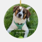 Mijn Mensen Gaan Trouwen Verlovingsfoto Keramisch Ornament (Achterkant)