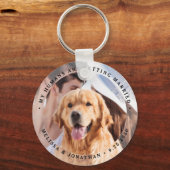 Mijn mensen gaan trouwen Verlovingshond foto Sleutelhanger (Voorkant)