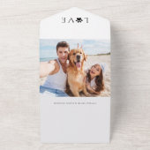 Mijn mensen Getrouwd Hond Foto All In One Uitnodiging (Buitenkant)