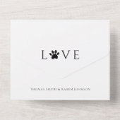 Mijn mensen Getrouwd Hond Foto All In One Uitnodiging (Achterkant)