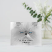 Mijn mensen hebben een hond. Ik zal overleven. Briefkaart (Staand voorkant)