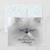 Mijn mensen hebben een hond. Ik zal overleven. Briefkaart (Voorkant / Achterkant)