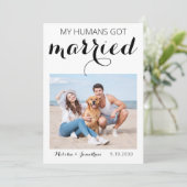 Mijn mensen kregen een huwelijksaanmaning met een  save the date (Staand voorkant)