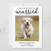 Mijn mensen krijgen een gehuwde foto van een aange save the date (Voorkant)