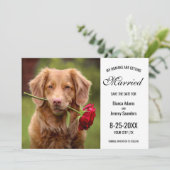 Mijn mensen krijgen een gehuwde hond. save the date (Staand voorkant)