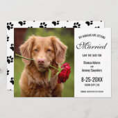 Mijn mensen krijgen een gehuwde hond. save the date (Voorkant / Achterkant)