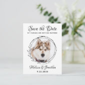 Mijn mensen krijgen een gehuwde hond-weduwschap om aankondigingskaart (Staand voorkant)