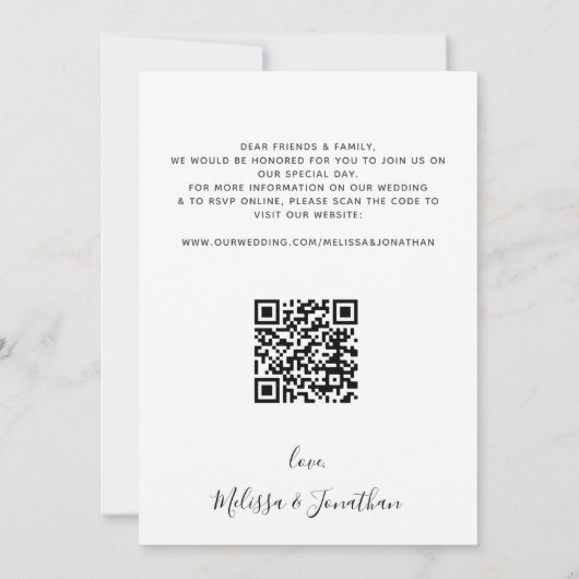 Mijn mensen krijgen een gehuwde QR-code Dog Wedden Kaart (Achterkant)