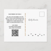 Mijn mensen krijgen een huwelijk met een foto van  uitnodiging briefkaart (Achterkant)