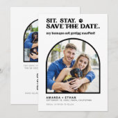 Mijn mensen krijgen een huwelijk met een hond. save the date (Voorkant / Achterkant)