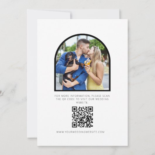 Mijn mensen krijgen een huwelijk met een hond. save the date (Achterkant)