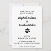 Mijn mensen krijgen een huwelijk met een hond. save the date (Achterkant)